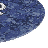 Modern Libra Zodiac Sign on blue digital camo Snijplank (Hoek)