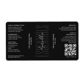 Modern Lichaamsbad Schoonheid Zwart Olie Fles Prod Etiket (Voorkant)