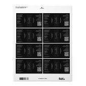 Modern Lichaamsbad Schoonheid Zwart Olie Fles Prod Etiket (Full Sheet)