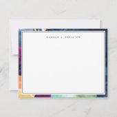 Modern licht Abstract geschilderd Notitiekaartje (Voorkant)