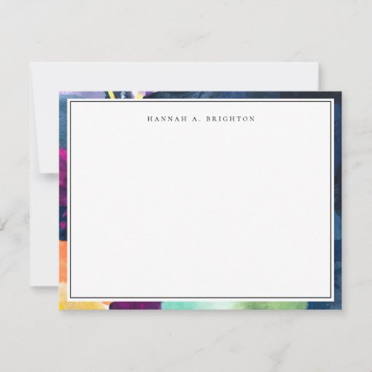 Modern licht Abstract geschilderd Notitiekaartje (Voorkant)