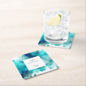 Modern licht Abstract geschilderd patroon Kartonnen Onderzetters (Insitu)