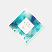 Modern licht Abstract geschilderd patroon Servet (Hoek)