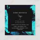 Modern licht Abstract geschilderd patroon Vierkante Visitekaartje (Achterkant)