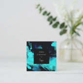 Modern licht Abstract geschilderd patroon Vierkante Visitekaartje (Staand voorkant)