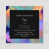 Modern licht Abstract geschilderd patroon Vierkante Visitekaartje (Achterkant)