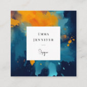 Modern licht Abstract geschilderd patroon Vierkante Visitekaartje (Voorkant)