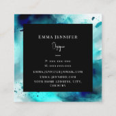 Modern licht Abstract geschilderd patroon Vierkante Visitekaartje (Achterkant)