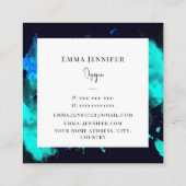 Modern licht Abstract geschilderd patroon Vierkante Visitekaartje (Achterkant)