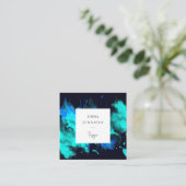 Modern licht Abstract geschilderd patroon Vierkante Visitekaartje (Staand voorkant)