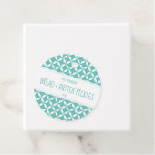 Modern Licht Blauwgroen & Wit Etiket Labels (In situ)