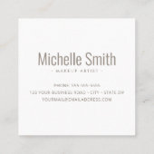 Modern licht blush roze vet professioneel minimaal vierkante visitekaartje (Achterkant)