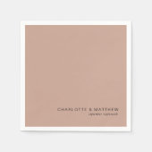 Modern licht-chocolade-bruin servet (Voorkant)