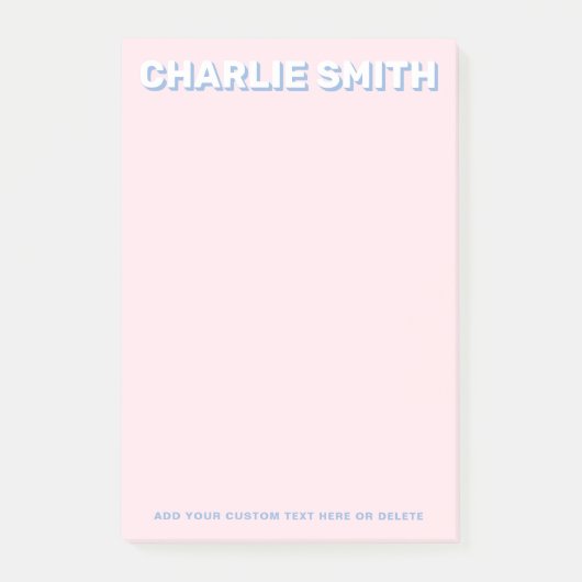 Modern licht en blauw post-it® notes (Voorkant)