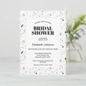 Modern licht gekleurd Terrazzo Vrijgezellenfeest Kaart (Staand voorkant)