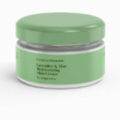 Modern licht groen cosmetica potje label 1 x 7,25