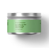 Modern licht groen cosmetica potje label 1 x 7,25