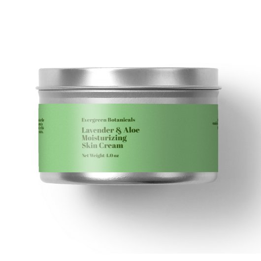 Modern licht groen cosmetica potje label 1 x 7,25