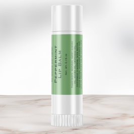 Modern licht groen lipbalsem tube label