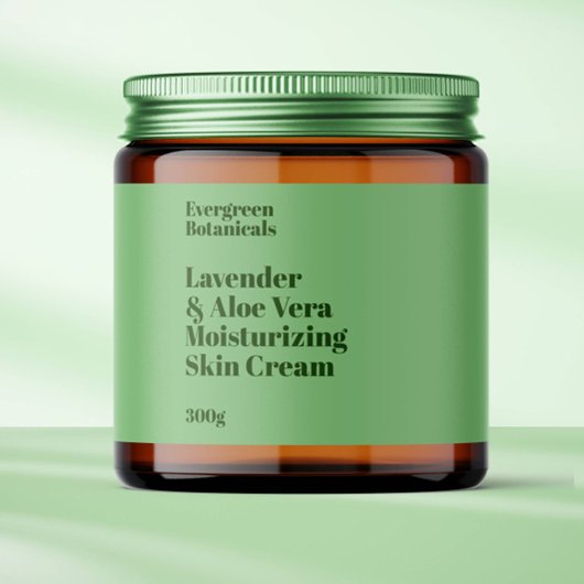 Modern licht groen waterdicht cosmetica potje labe waterfles etiket