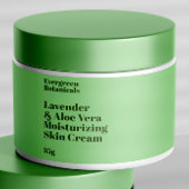 Modern licht groen waterdicht cosmetica potje labe waterfles etiket