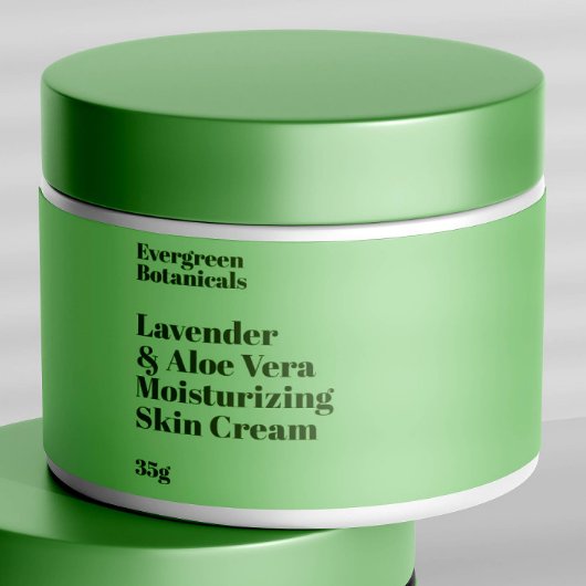 Modern licht groen waterdicht cosmetica potje labe waterfles etiket