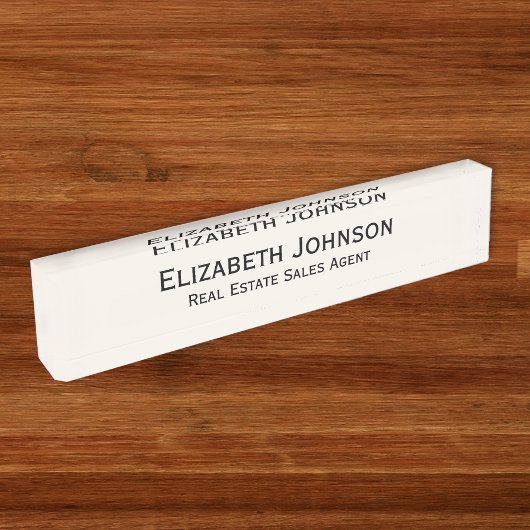 Modern Licht Ivoor Professionele Bedrijfsleider Naambordje