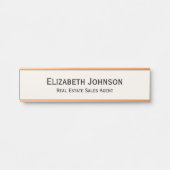 Modern licht ivoor professionele zakelijke Kantoor Deurbordje (Voorkant)