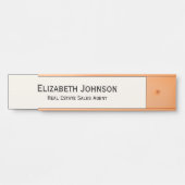 Modern licht ivoor professionele zakelijke Kantoor Deurbordje (Voorkant)