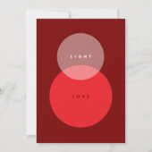 Modern licht & liefde Rood Chanoeka Kaart (Voorkant)