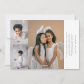 Modern Licht Lijst Grijs VROLIJK KERSTMIS Foto Feestdagenkaart (Achterkant)