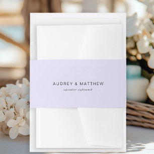 Modern licht-paarse uitnodigingen wikkel