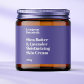 Modern licht paarse waterdichte cosmetica potje la waterfles etiket