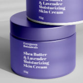 Modern licht paarse waterdichte cosmetica potje la waterfles etiket