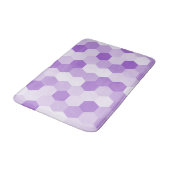 Modern licht Paarse witte zeshoekige geometrische Badmat (Gekanteld)