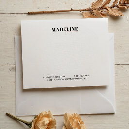 Modern licht roze meisjesbedrijf notitiekaartje