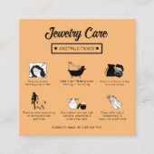 Modern Licht Sinaasappel Minimalistische Sieraden  Informatiekaartje (Voorkant)