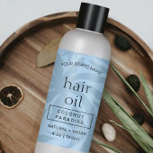 Modern lichtblauw 4 OZ fles wrap around label