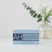 Modern Lichtblauw & Blauw Visitekaartje (Staand voorkant)