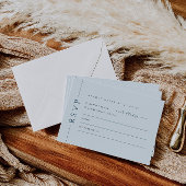 Modern lichtblauw bruiloft uitnodigen RSVP antwoor