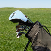 Modern lichtblauw Monogram Naam Golfhoofd Hoesje Golfheadcover (Insitu)