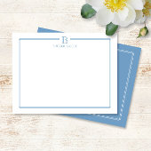 Modern Lichtblauw Omrande Kantoorartikelen Beginse Notitiekaartje