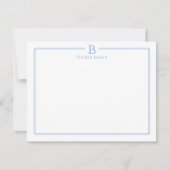 Modern Lichtblauw Omrande Kantoorartikelen Notitiekaartje (Voorkant)