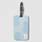 Modern lichtblauw, stijlvol reizen bagagelabel (Voorkant (verticaal))