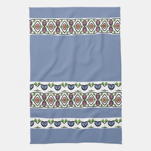 Modern Lichtblauw Theedoek (Verticaal)