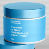 Modern lichtblauw waterdicht cosmetica potje label waterfles etiket