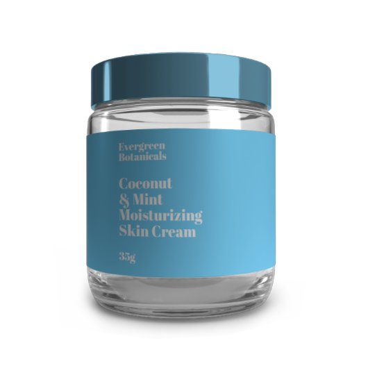 Modern lichtblauw waterdicht cosmetica potje label waterfles etiket