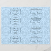 Modern lichtblauw zeepreep Wrapper Bellyband Label (Voorkant)