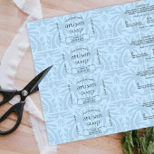 Modern lichtblauw zeepreep Wrapper Bellyband Label