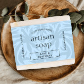 Modern lichtblauw zeepreep Wrapper Bellyband Label